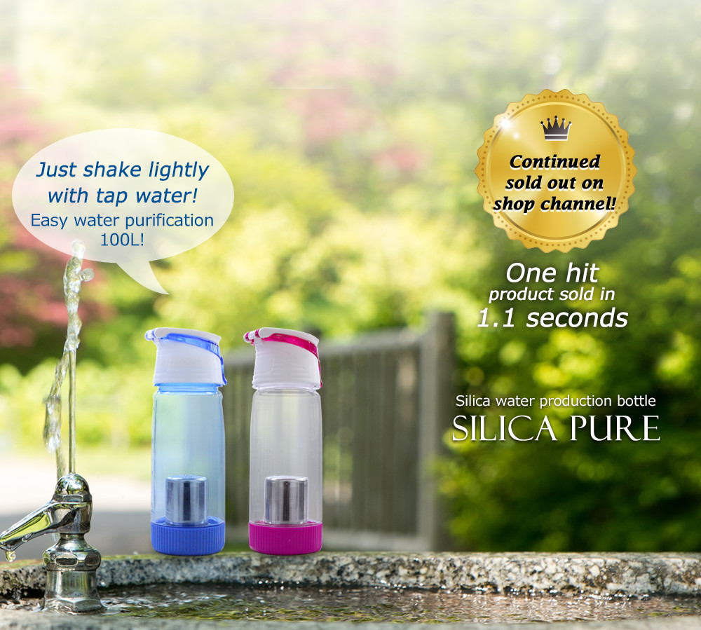 Normal tap water turns into mineral water containing silica (Silicon)